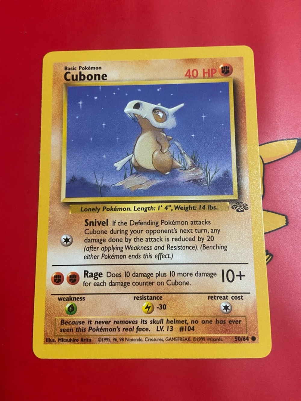 Cubone Unlimited #50/64 - Jungle Pokemon Trading Card